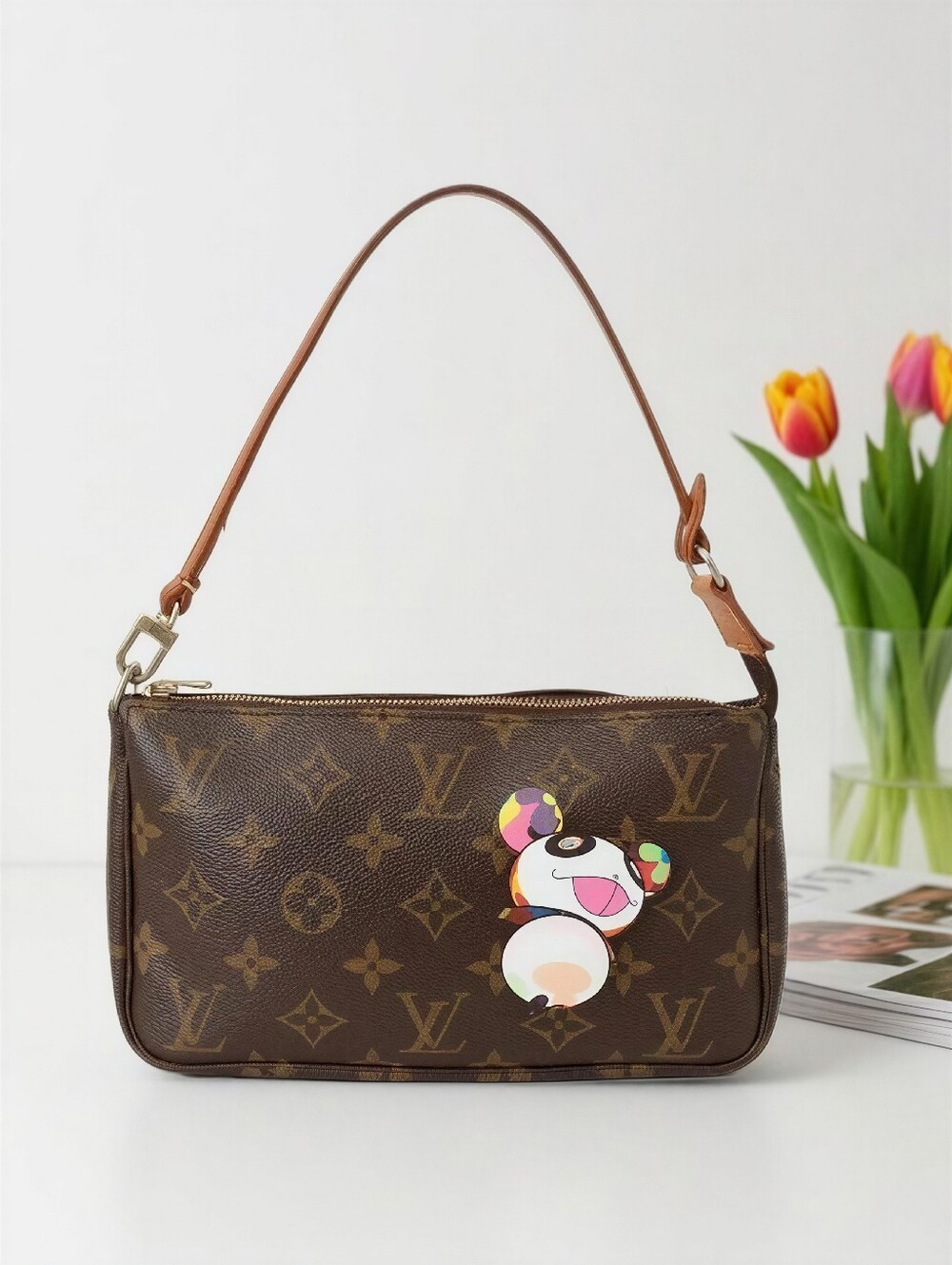 Louis Vuitton Brown Monogram Pochette Accessoires Shoulder Bag